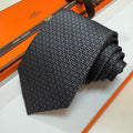 Hermès Style Men's Textured Silk Tie