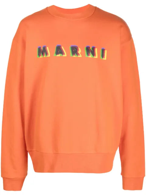 Marni logo-print cotton sweatshirt