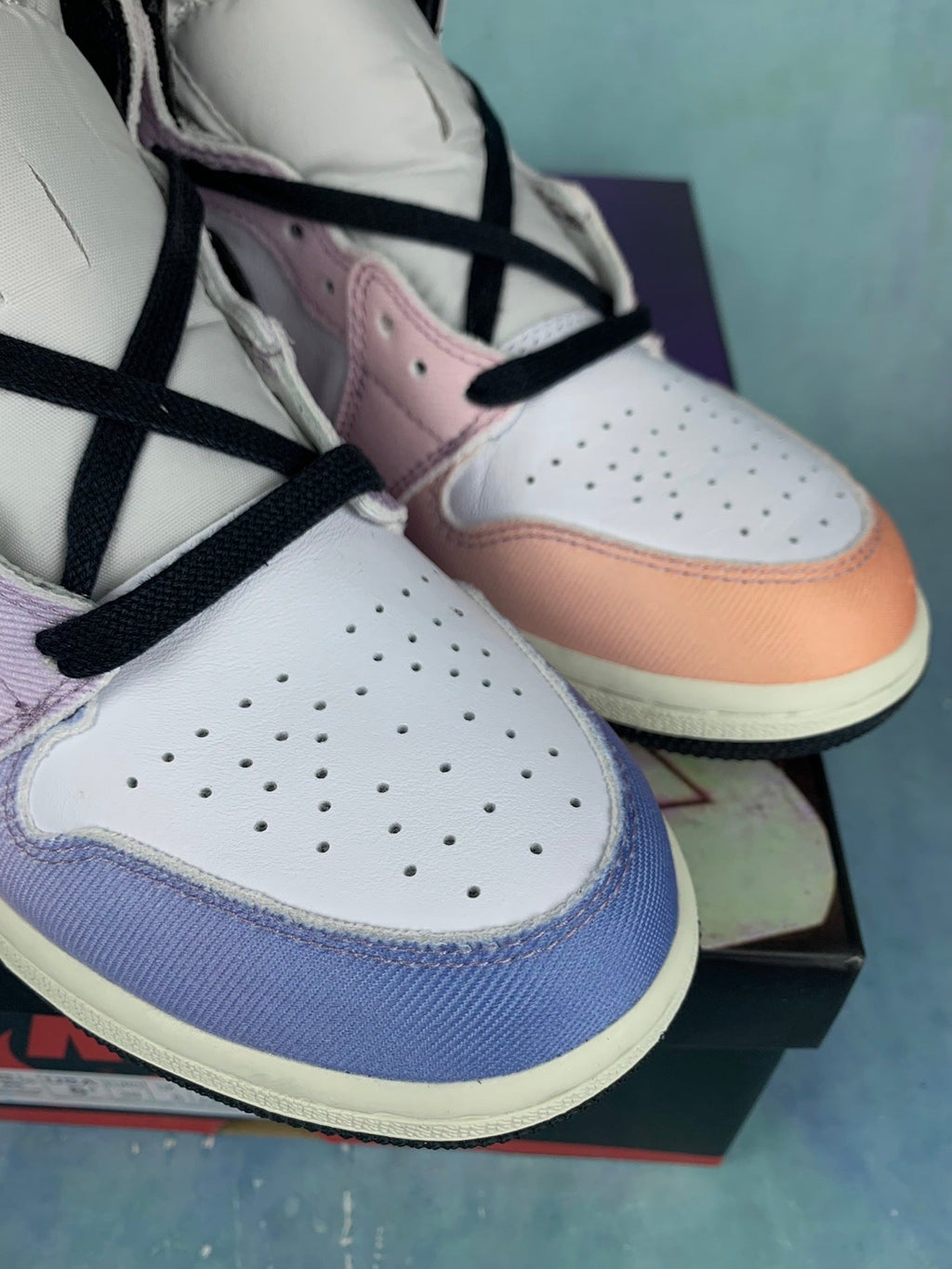 Air Jordan 1 High Craft White-to-Purple Gradient Unisex Sneakers