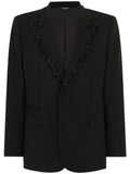 Dolce & Gabbana rhinestone-embellished single-breasted blazer