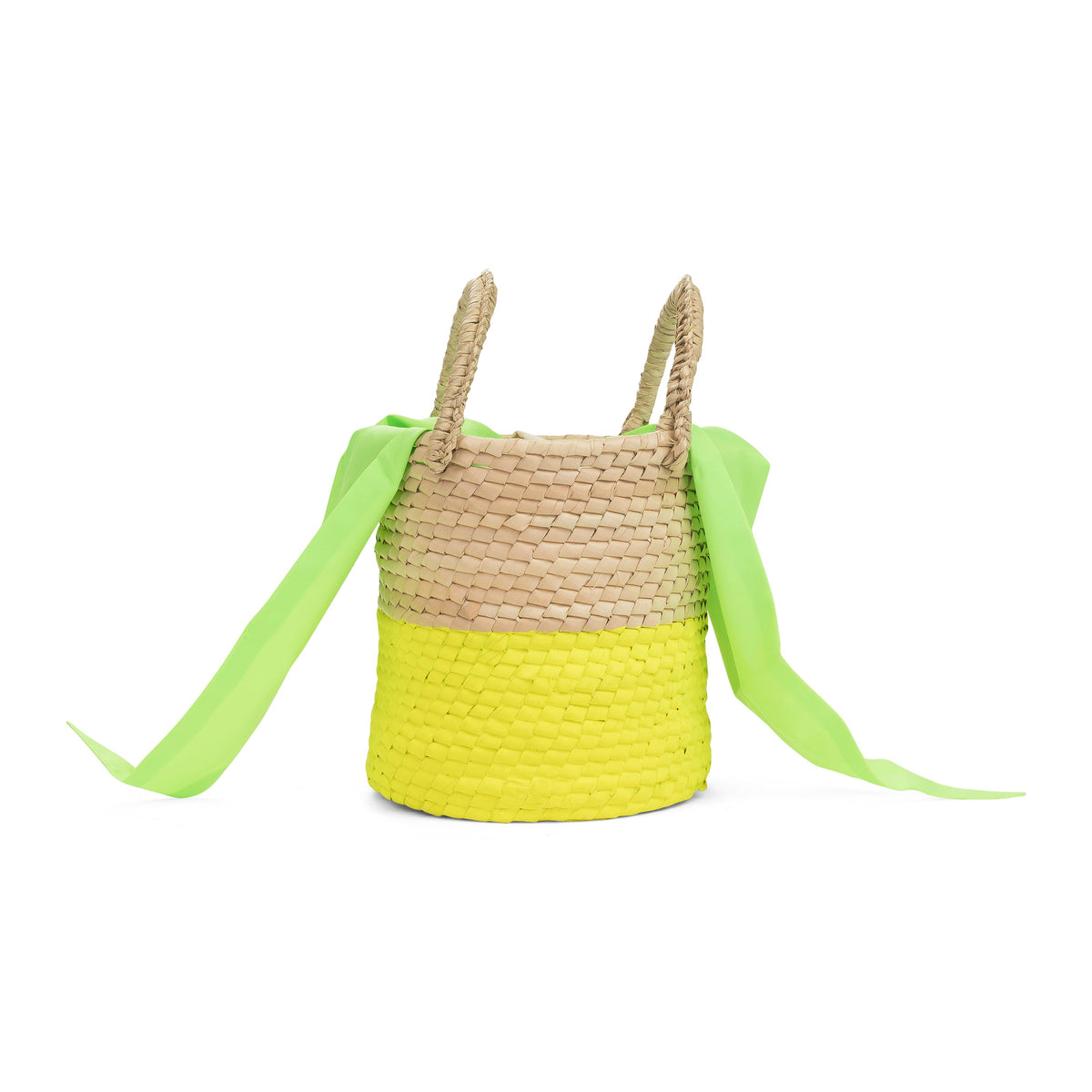 EXCLUSIVE NEON BUCKET YELLOW SHOULDER BAG