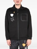 BOSS zip appliqué sweatshirt