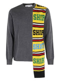 Comme Des Garçons Shirt stripe-panel sweater