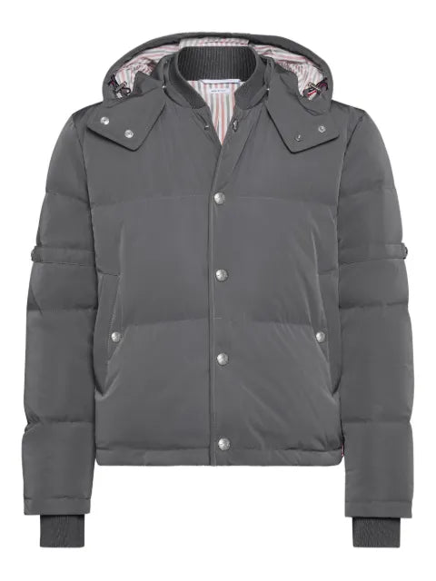 Thom Browne poly tech down filled bomber jacket with armbands