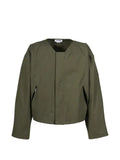 Hed Mayner collared cutwork jacket