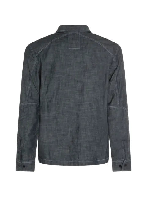 C.P. Company chambray long sleeve zip shirt