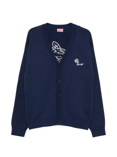 Kenzo floral-embroidered cardigan