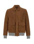VOLFAGLI David Buccio suede bomber jacket