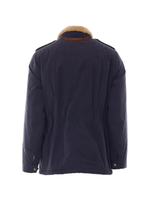 Brunello Cucinelli Techno cotton safari jacket with Thermore® padding and shearling