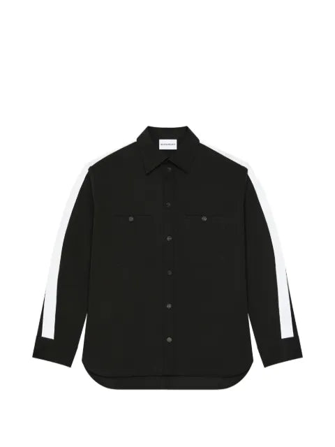 Givenchy couture seam overshirt in cotton with gros grain detail