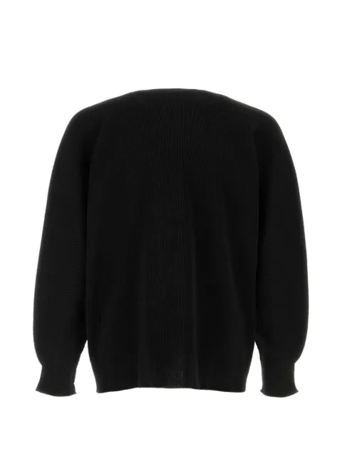 Homme Plissé Issey Miyake plissé-effect V-neck cardigan