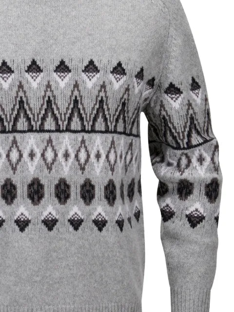 Ftc Fair Isle-knit mock-neck sweater