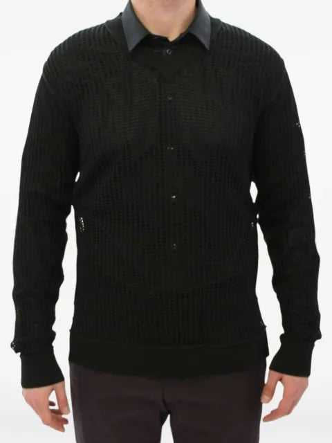 Dolce & Gabbana mesh-knit V-neck sweater