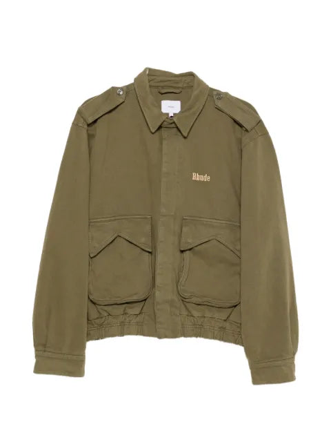 RHUDE logo-embroidered bomber jacket