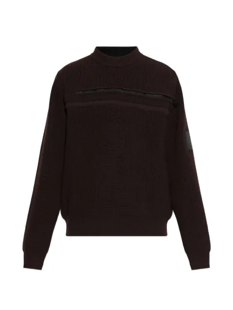 LOEWE zip-detail ribbed-knit sweater