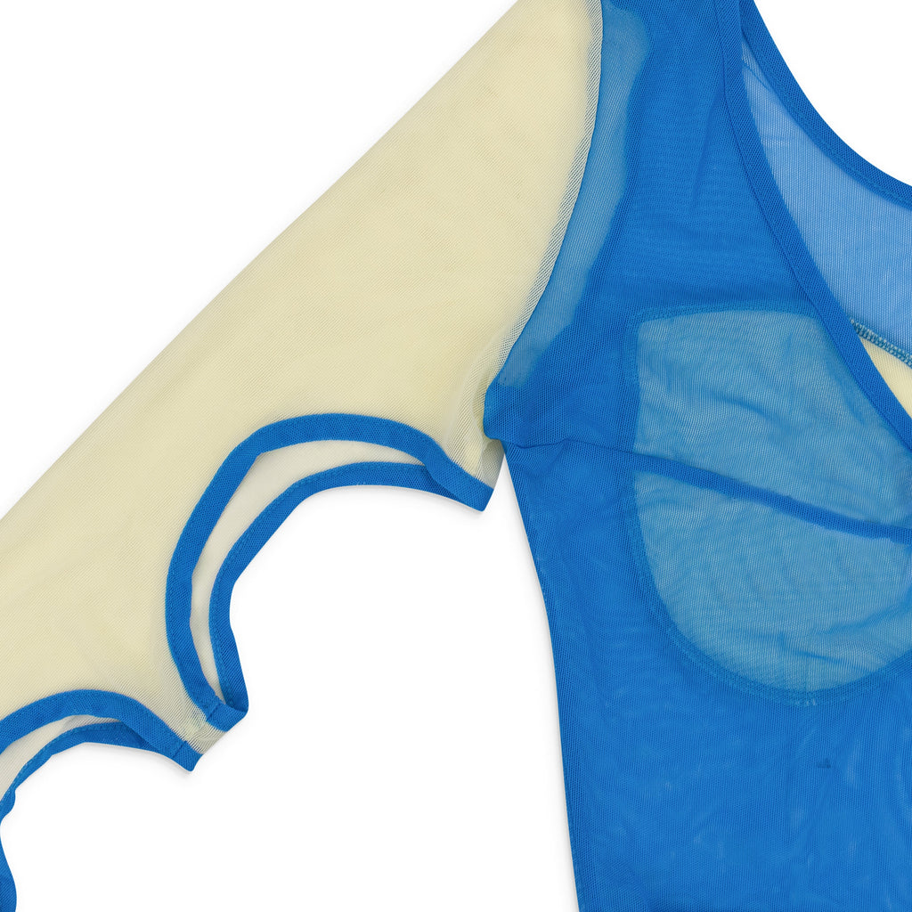 Blue Scalloped No Time Left Top