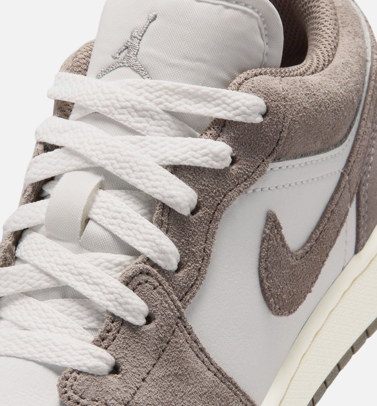 Air Jordan 1 Low Grade School | Big Kids' Lifestyle Shoe | Olive Grey/Enigma Stone/Summit White