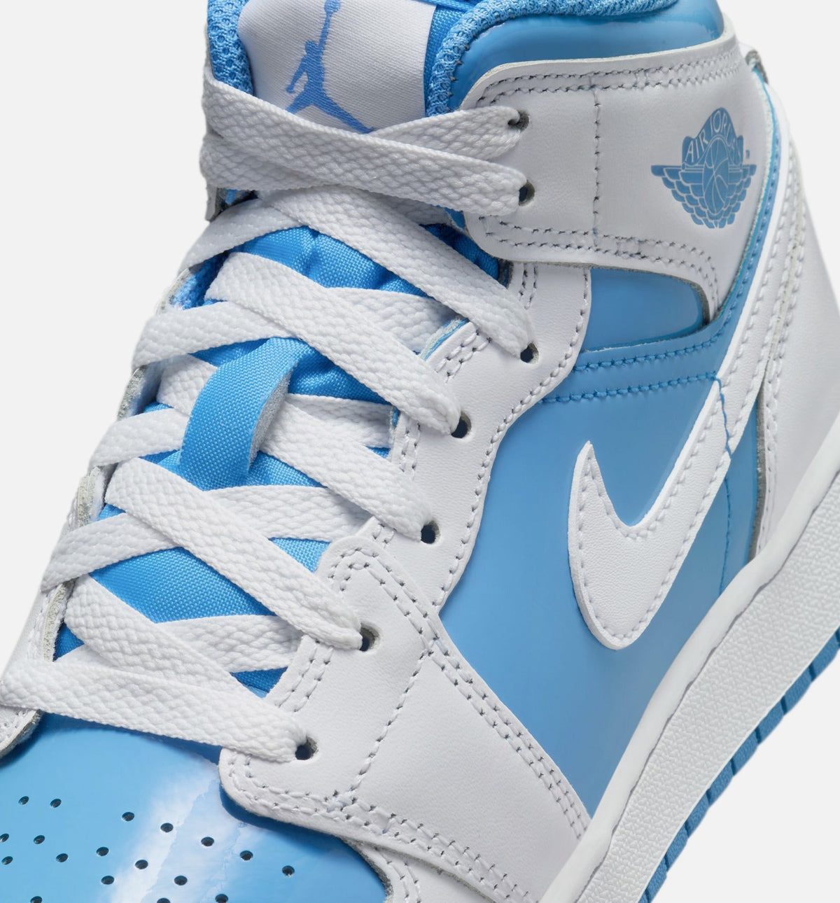 Air Jordan 1 Mid GS Sneakers | White/Legend Blue