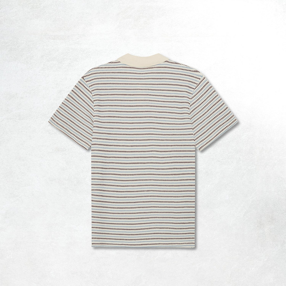 Les Deux Knitted Stripe Polo: Eggnog White