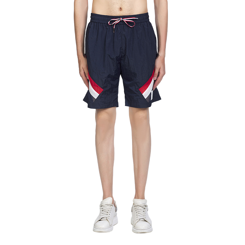 Thom Browne Style Men's diagonal striped beach pants