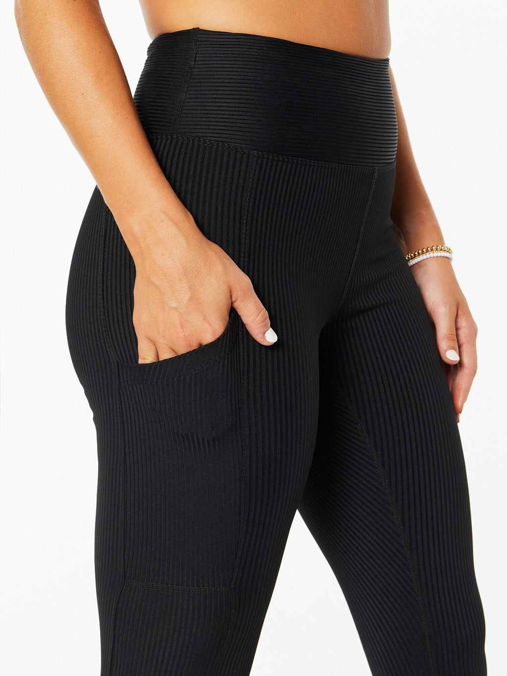 RIBBED POCKET LEGGING BLACK