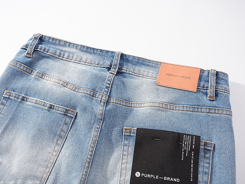 Purple Brand Star Embellished Light Blue Flared Jeans