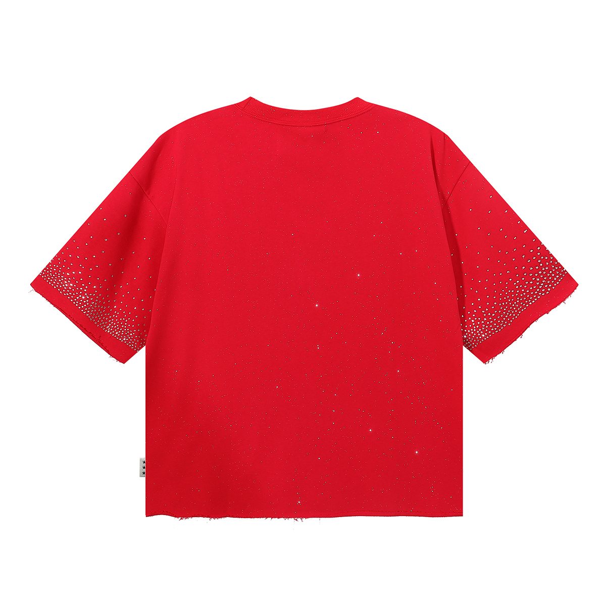 BKYS Revival Money Race Rhinestone Cropped Short-Sleeve T-Shirt