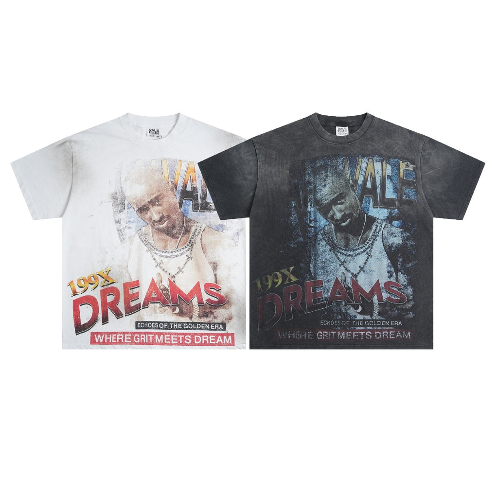 VALE USA 199X Dreams Portrait Graphic T-Shirt