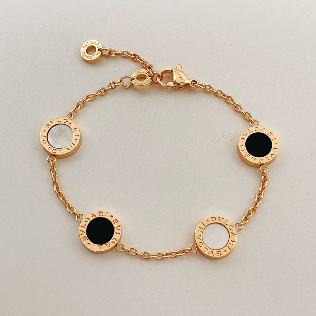 BVLGARI Black and White Fritillaria Bracelet