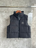 Canada Goose Black Down Vest with Utility Pockets and Tonal Badge