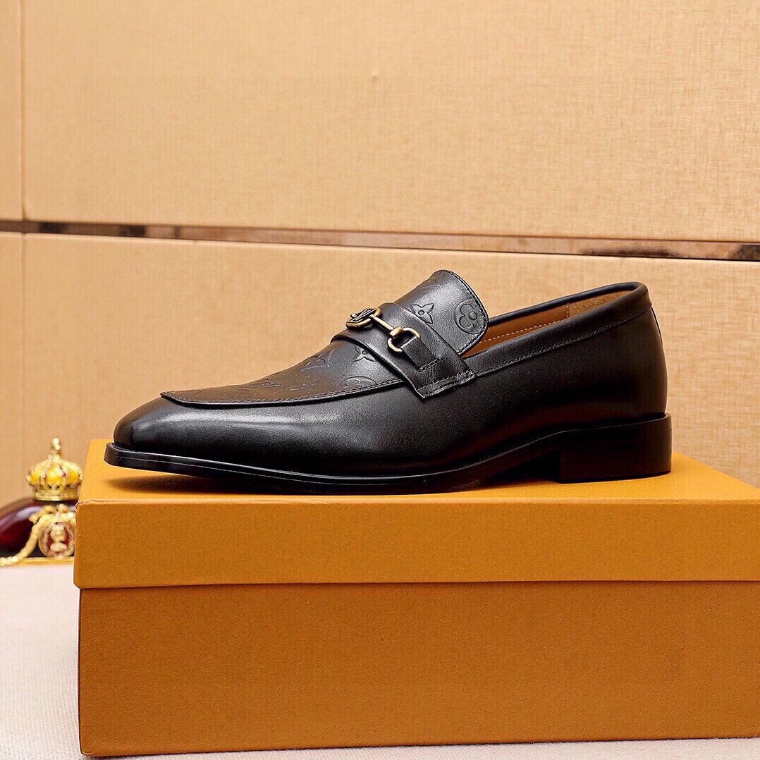 Louis Vuitton Embossed Buckle Loafers - Rubber Outsole
