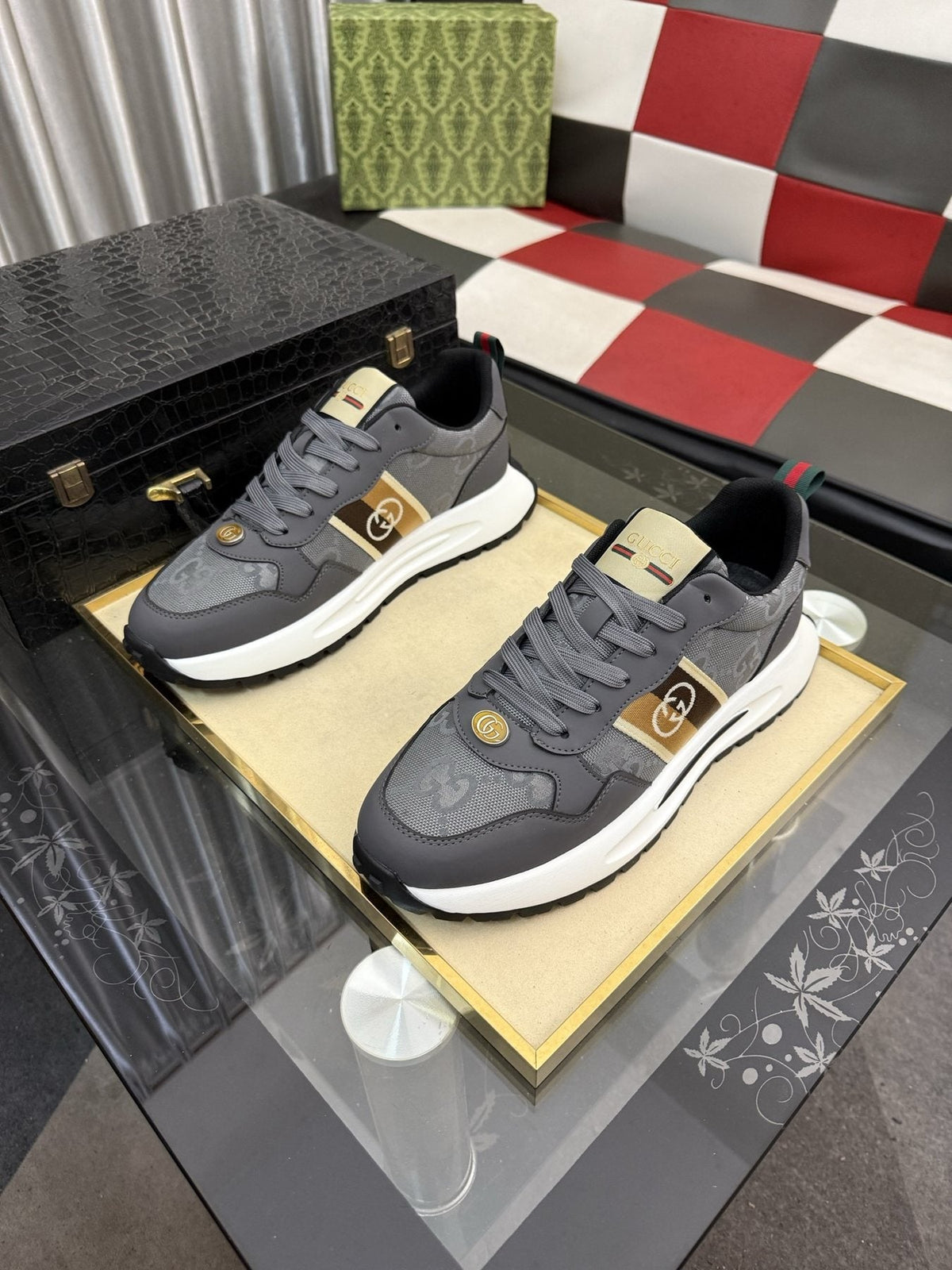 Gucci Patterned Low-Top Sneakers