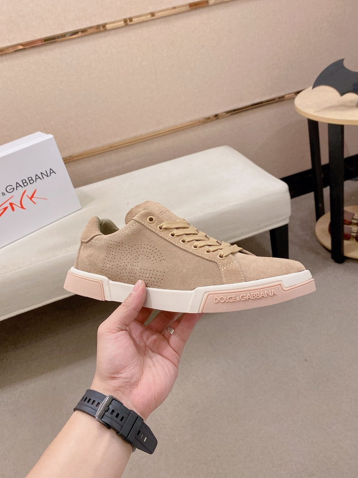 Dolce & Gabbana Low-Top Lace-Up Sneakers - Low-Profile Rubber Sole
