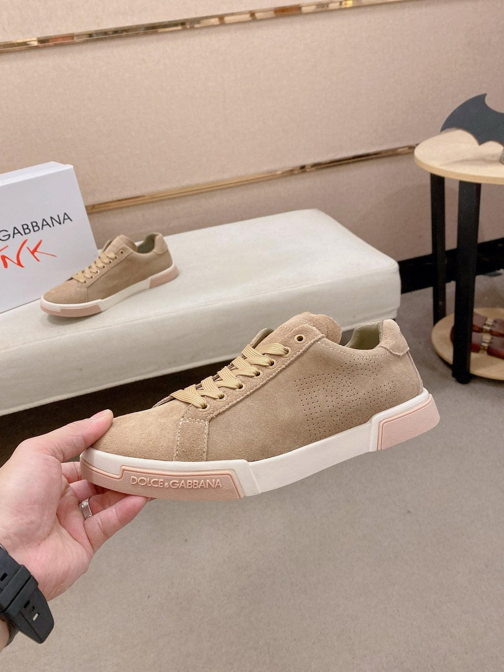 Dolce & Gabbana Low-Top Lace-Up Sneakers - Low-Profile Rubber Sole