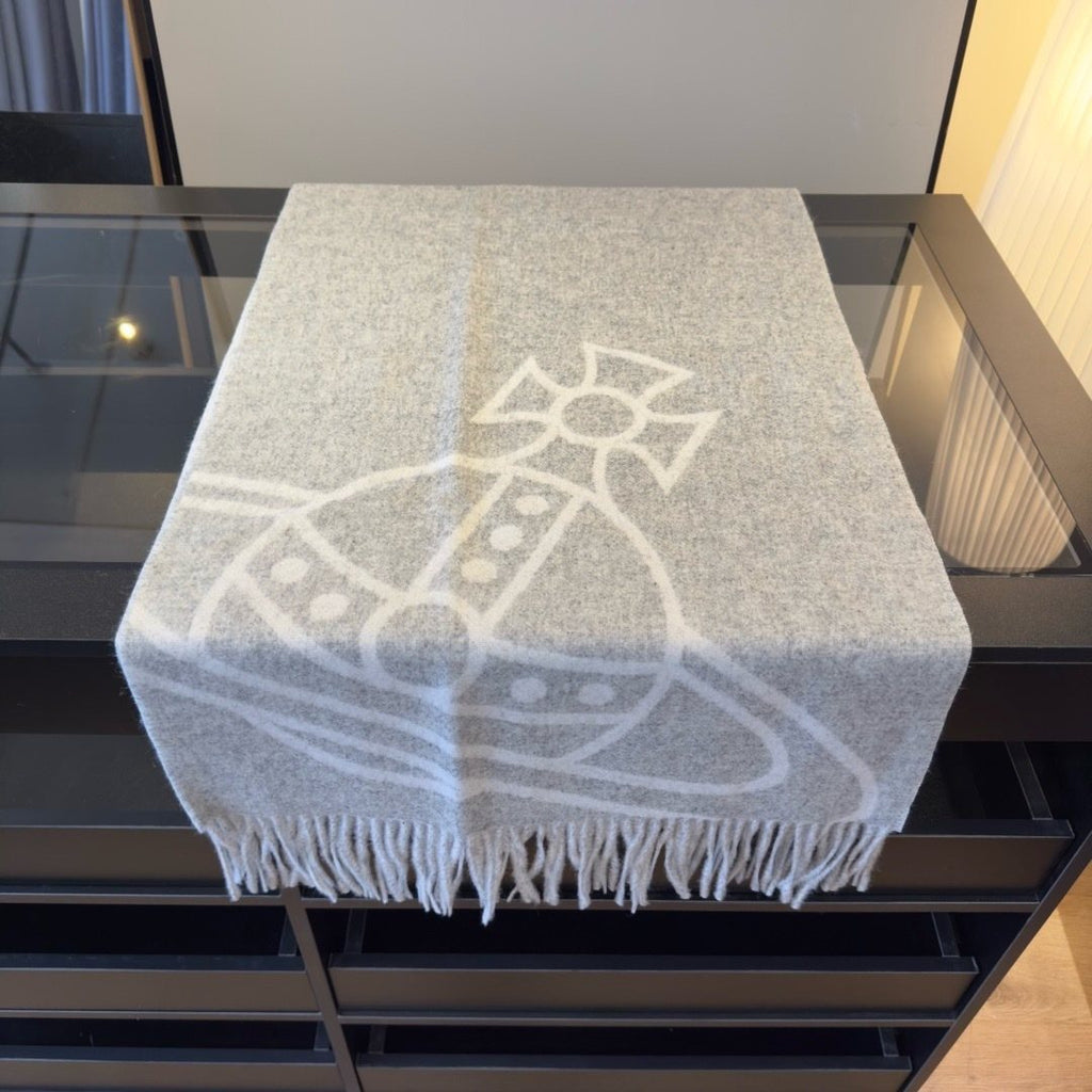 Vivienne Westwood Orb Fringed Scarf