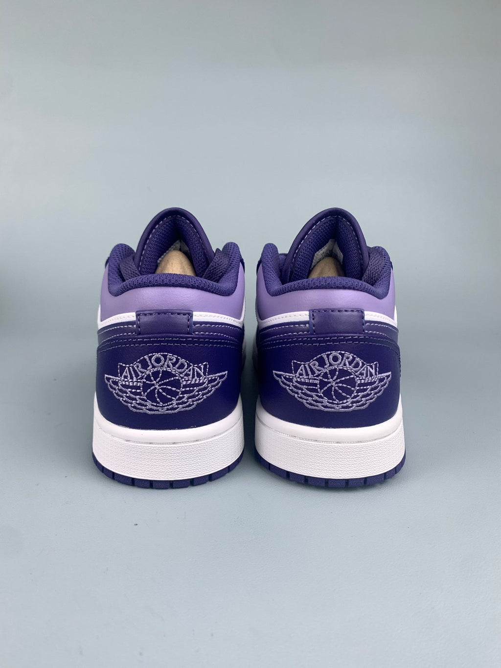 Air Jordan 1 Low White/Purple 553558-515 Unisex Sneakers